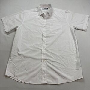 Dixxon Performance Bamboo Series Short Sleeve Button Up Shirt White Mens L